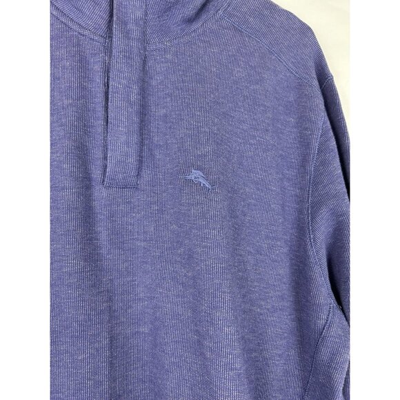 Tommy Bahama Sweater Mens Medium Purple Playa Tini Quarter Zip Mock Neck - Picture 15 of 15